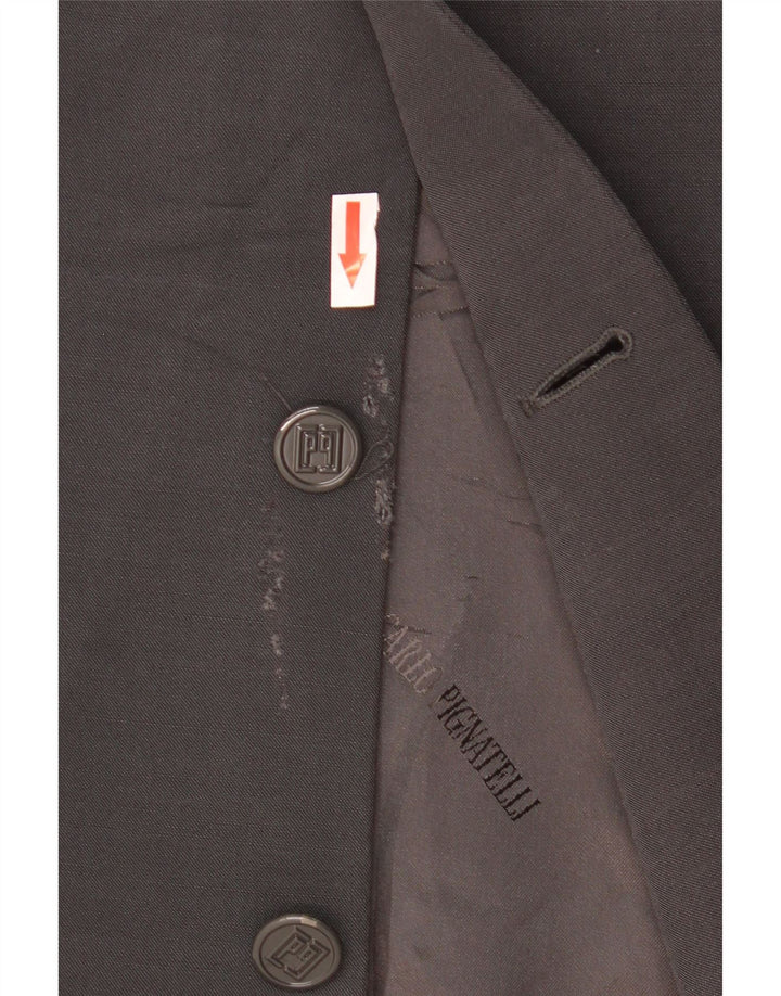 Jaqueta blazer masculina de 3 botões CARLO PIGNATELLI IT 52 XL lã cinza