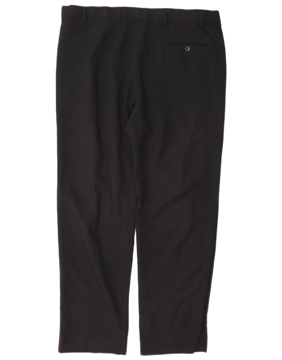 Calça masculina de terno regular Marks & Spencer W38 L31 poliéster preto