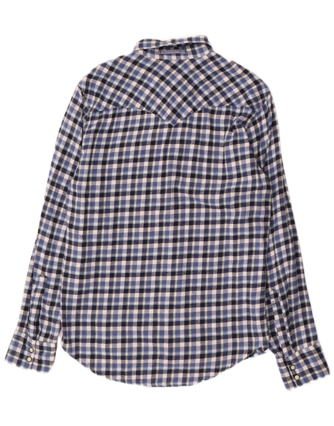 Camisa masculina de flanela Levi's Slim Fit azul médio xadrez algodão