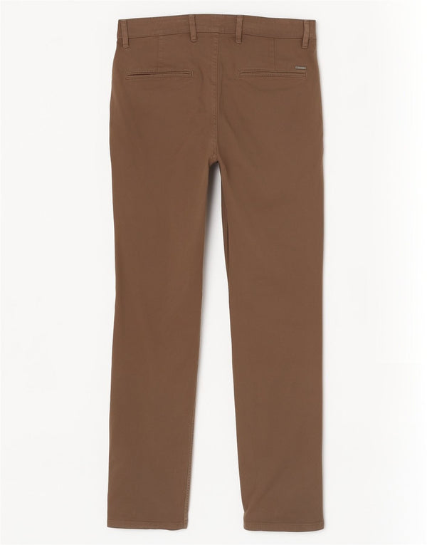 Calça casual slim masculina Hugo Boss W31 L32 algodão marrom