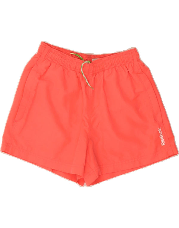 Shorts esportivos femininos REEBOK UK 8 poliéster rosa pequeno