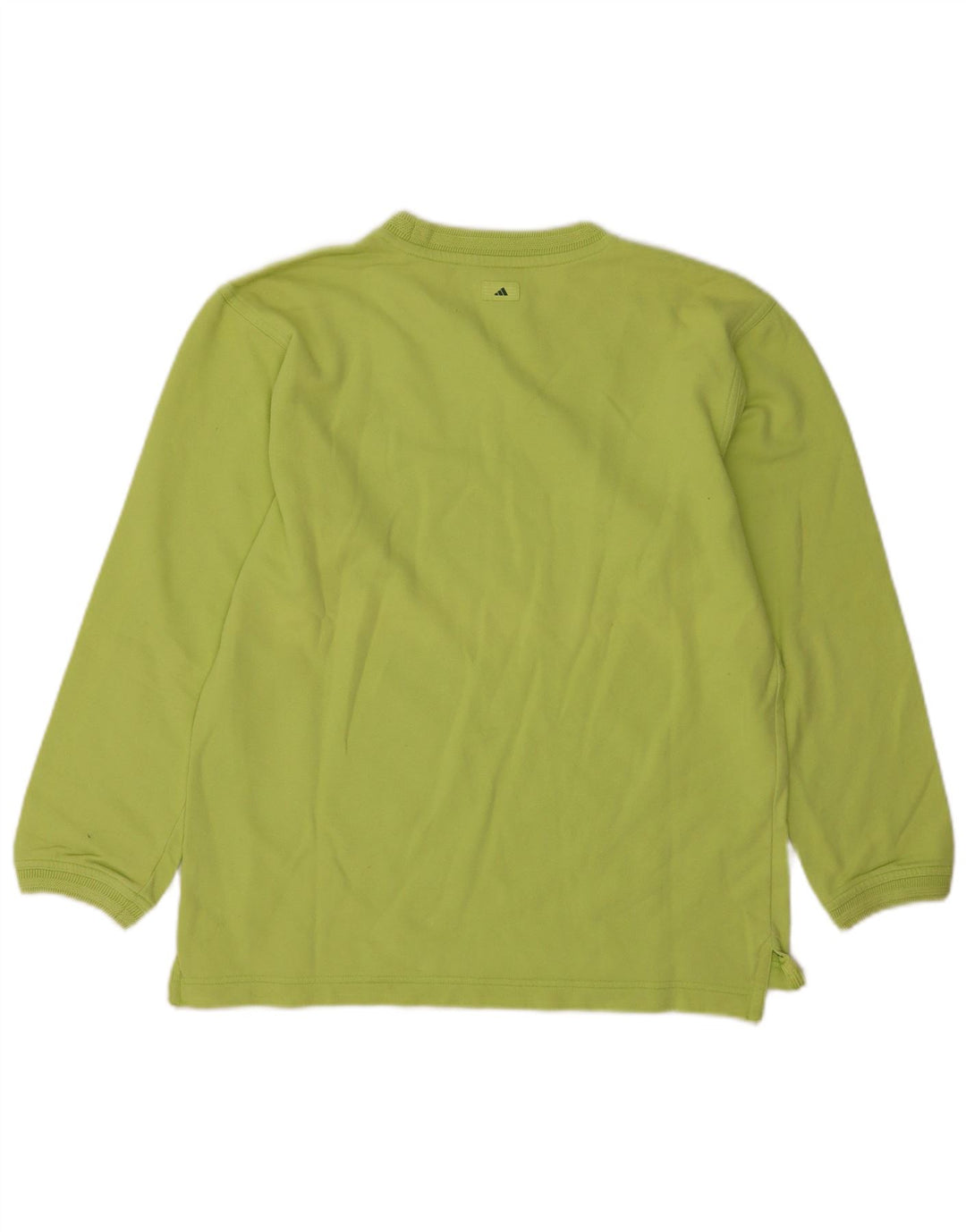 Adidas Womens Sweatshirt Jumper UK 12 Médio Algodão Verde