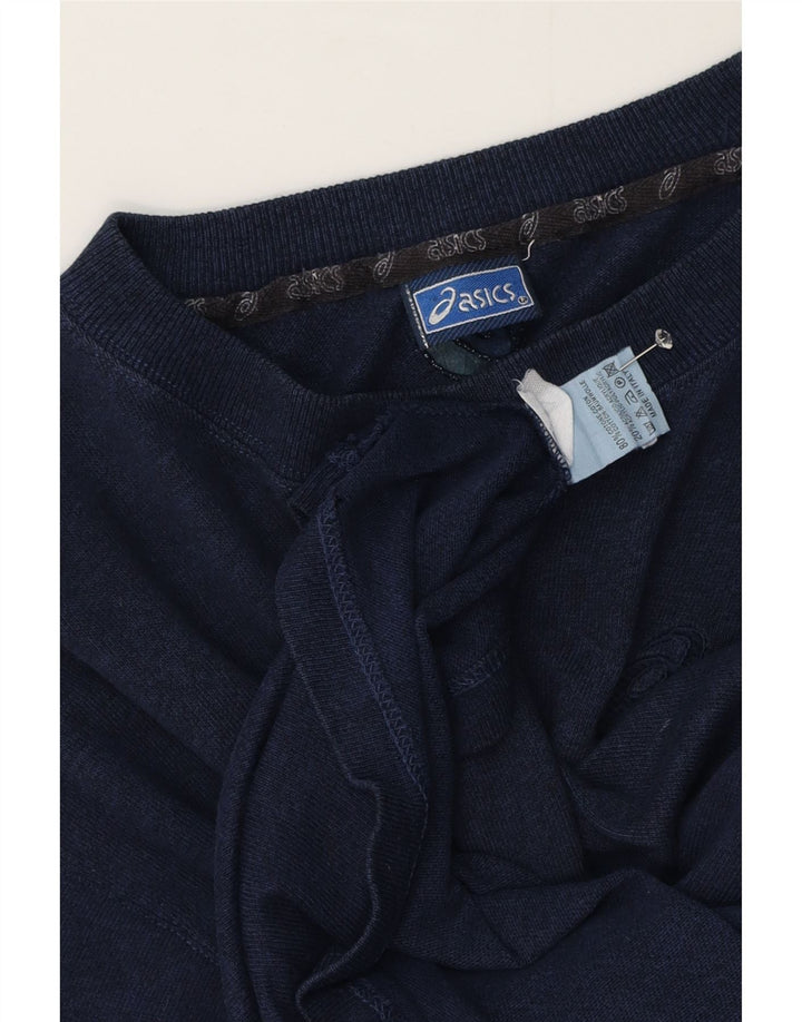 Camiseta masculina Asics Top médio algodão azul marinho