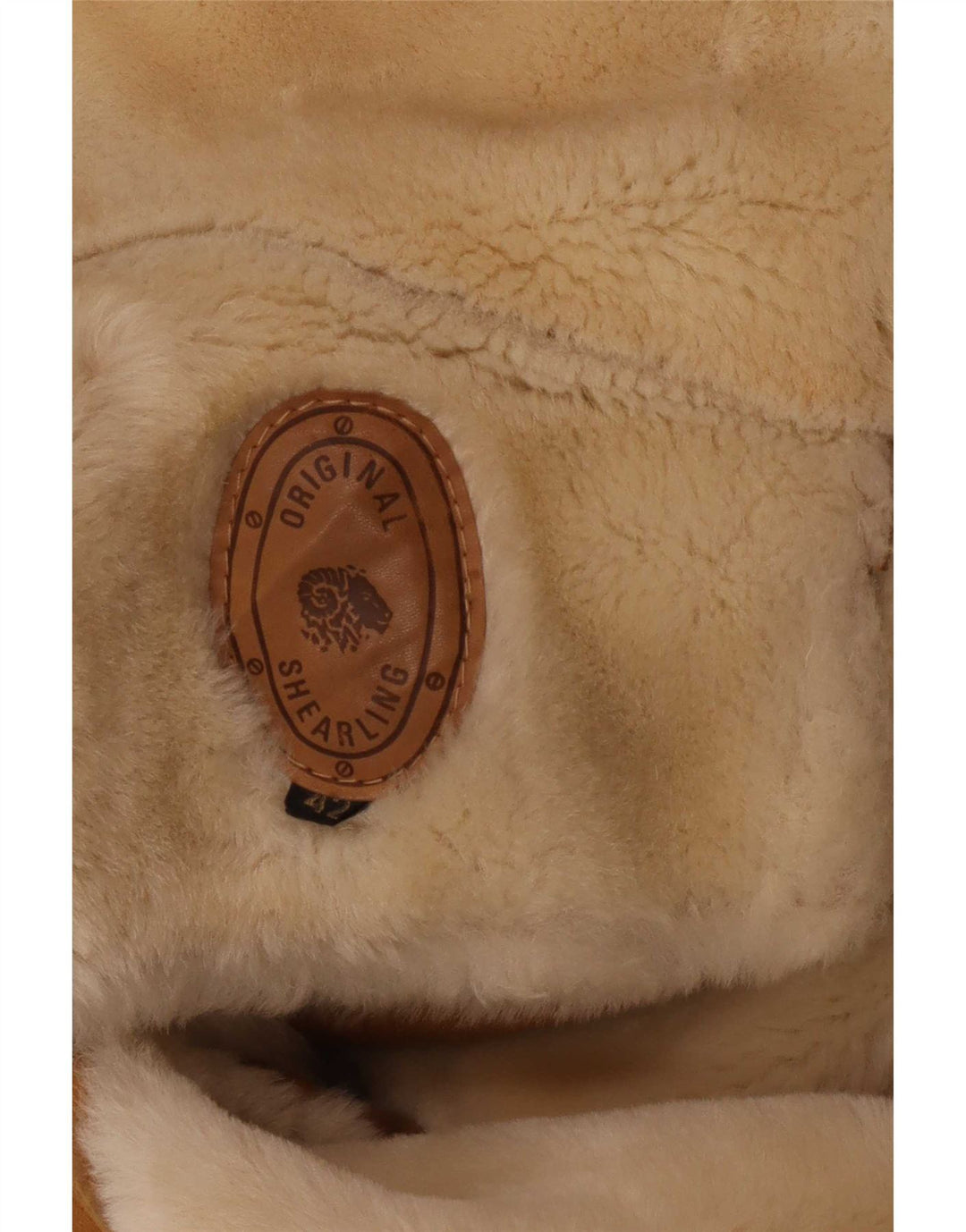Jaqueta feminina vintage de shearling de grandes dimensões IT 42 Medium Brown Colourblock