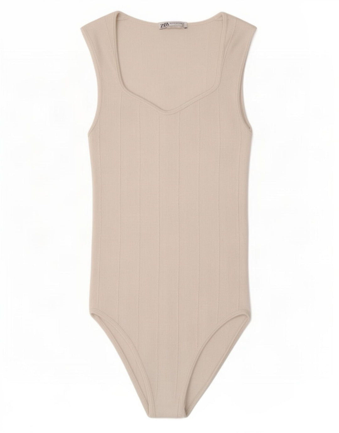 Macacão feminino sem mangas Zara UK 12 médio branco