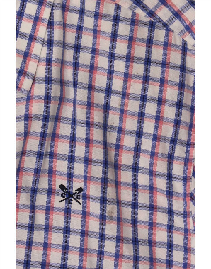 Camisa masculina clássica de ajuste da Crew Clothing grande xadrez multicolorida