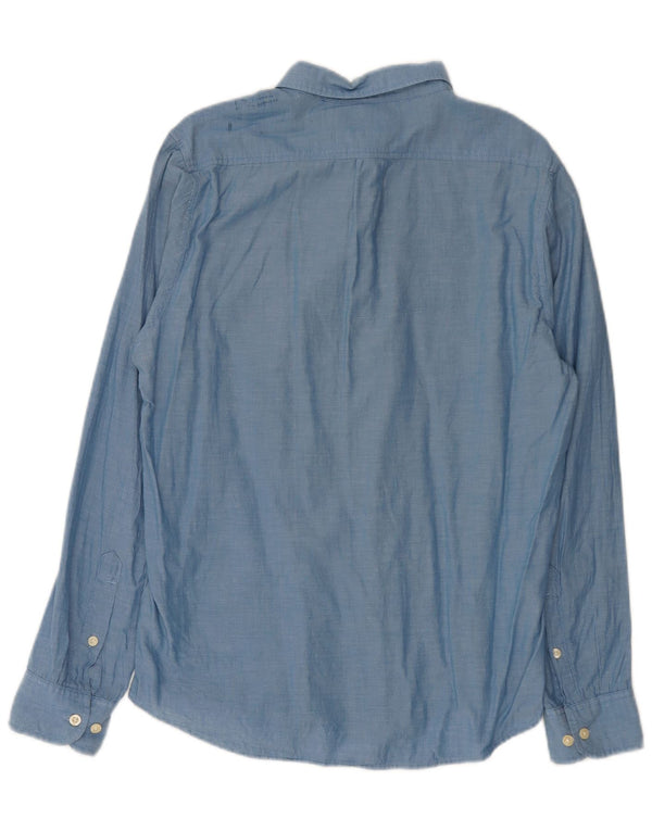 Camisa masculina Lee algodão azul médio