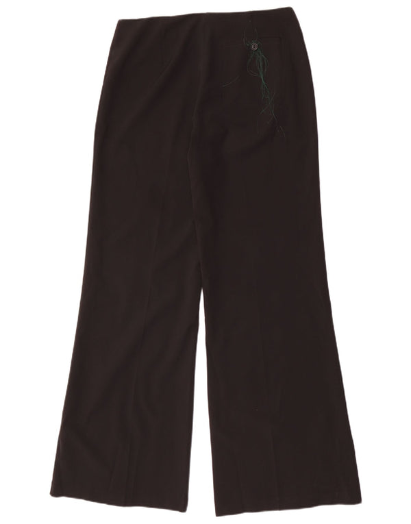 Calça casual feminina Benetton com perna larga IT 42 médio W30 L34 preta