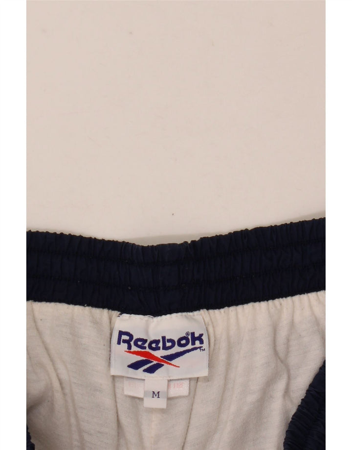 Reebok Mens Calças de treino Joggers Médio Azul Marinho Nylon