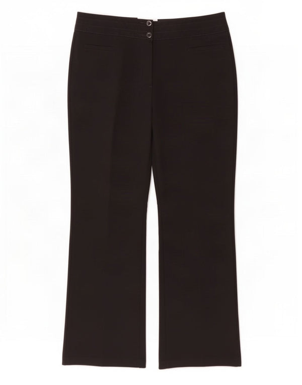 Calça casual feminina Marks & Spencer Bootcut Reino Unido 14 grande W32 L31 preta