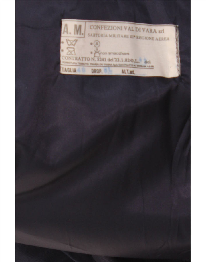 Trench Coat Vintage Masculino IT 48 Médio Azul Marinho