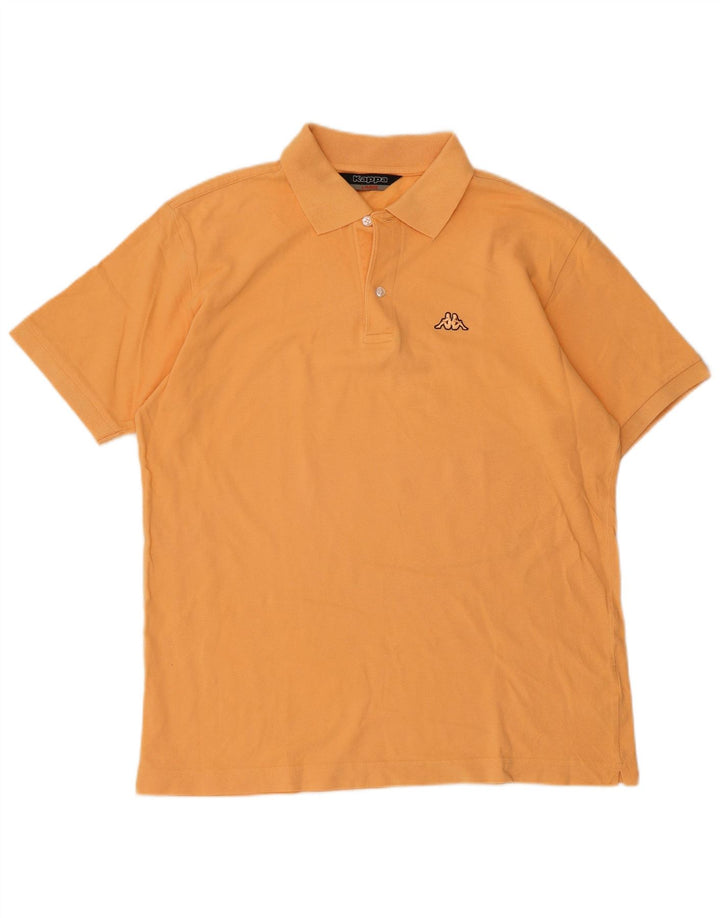 Camisa polo masculina Kappa grande algodão laranja