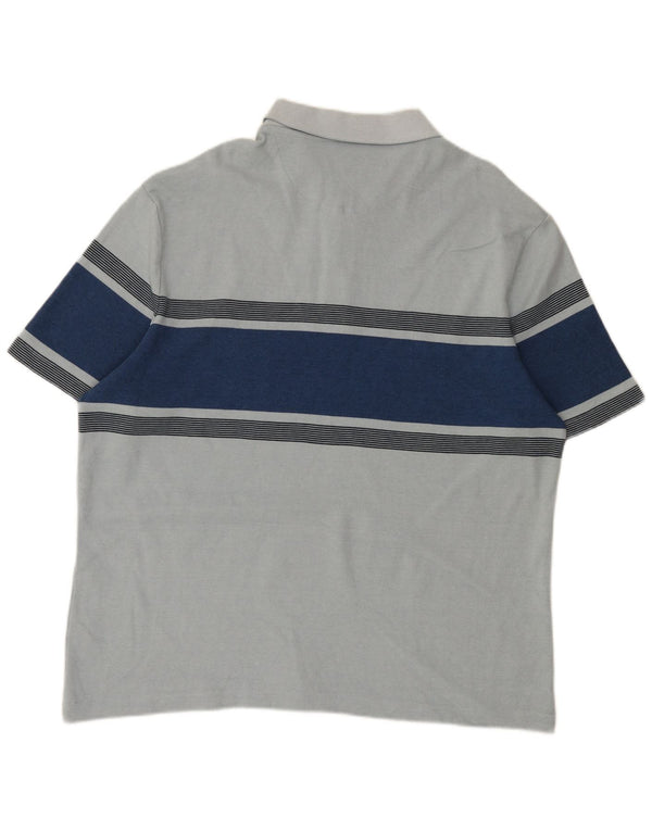 Camisa polo masculina Marks & Spencer 2XL algodão colorblock azul