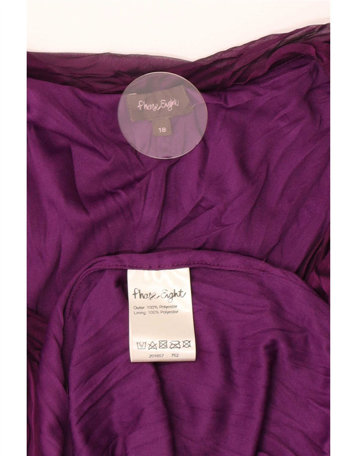 Vestido de verão feminino Fase Oito UK 18 XL poliéster roxo