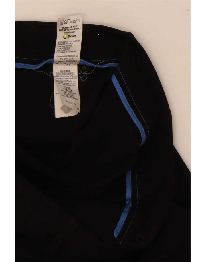 Calça feminina Marks & Spencer Bootcut Suit Reino Unido 12 Médio W32 L30 Preta