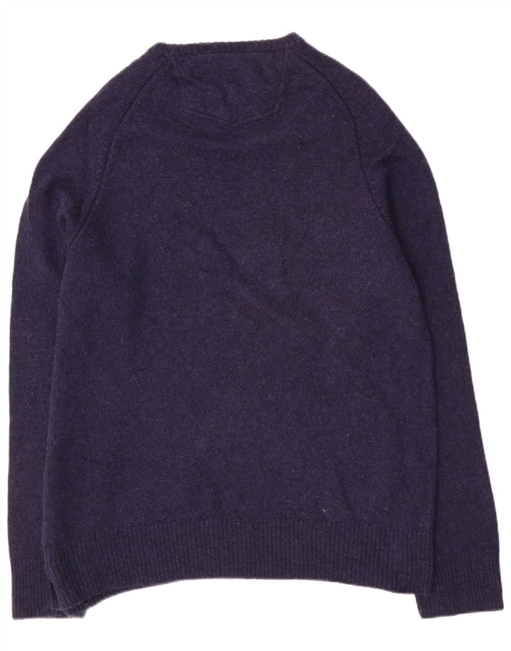 Suéter masculino Fat Face com gola redonda 2XL lã azul marinho