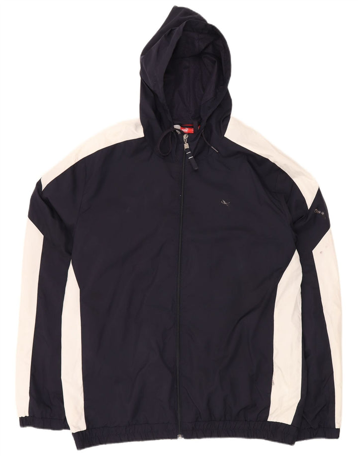 Jaqueta masculina PUMA com capuz e moletom grande azul marinho