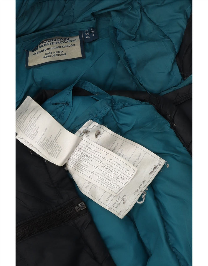 Jaqueta acolchoada com capuz feminina Mountain Warehouse poliéster preto Reino Unido 8 Samll
