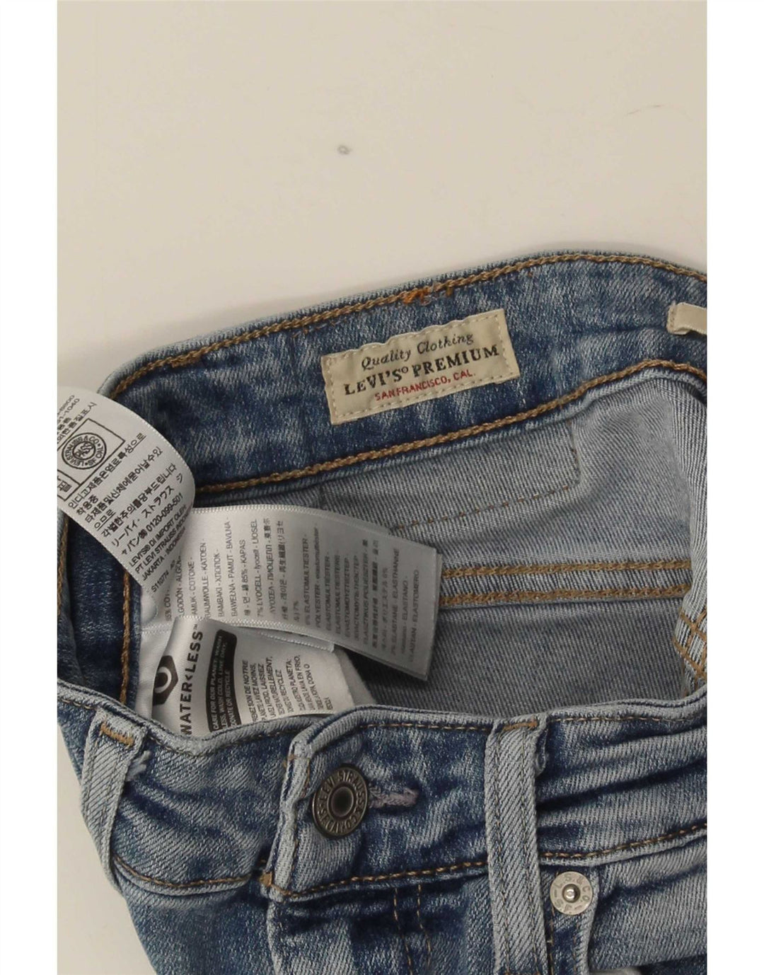 Calça jeans feminina Levi's 726 Flared W26 L30 azul algodão