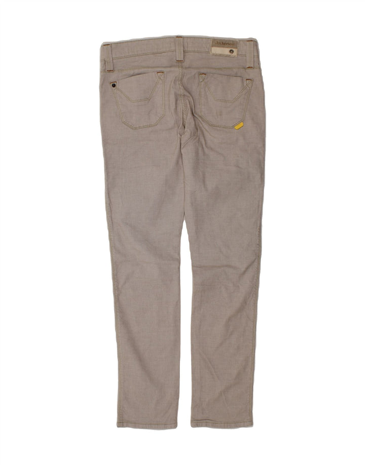 JECKERSON Womens Slim Casual Trousers W32 L31 Grey Cotton Vintage Jeckerson and Second-Hand Jeckerson from Messina Hembry 