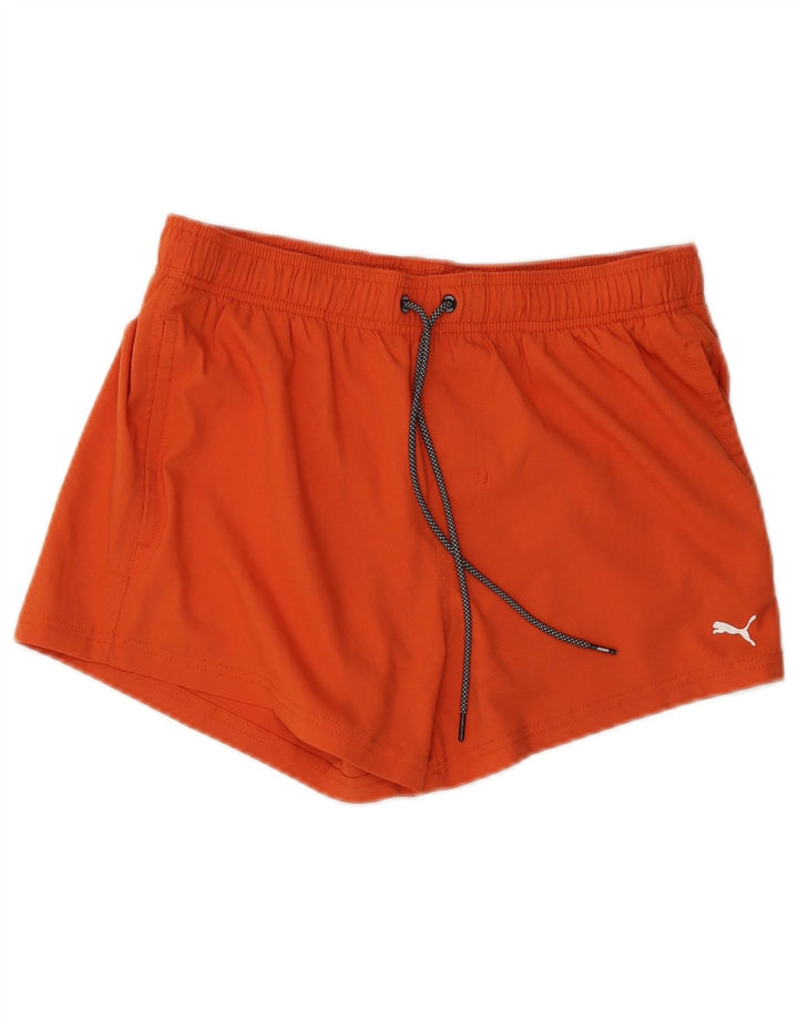 Shorts de natação masculinos PUMA poliéster laranja médio