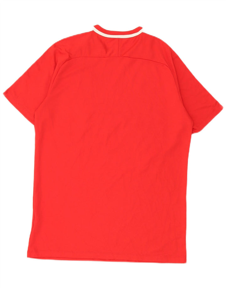 Camiseta Nike Masculina Dri Fit Graphic Top Médio Poliéster Geométrico Vermelho