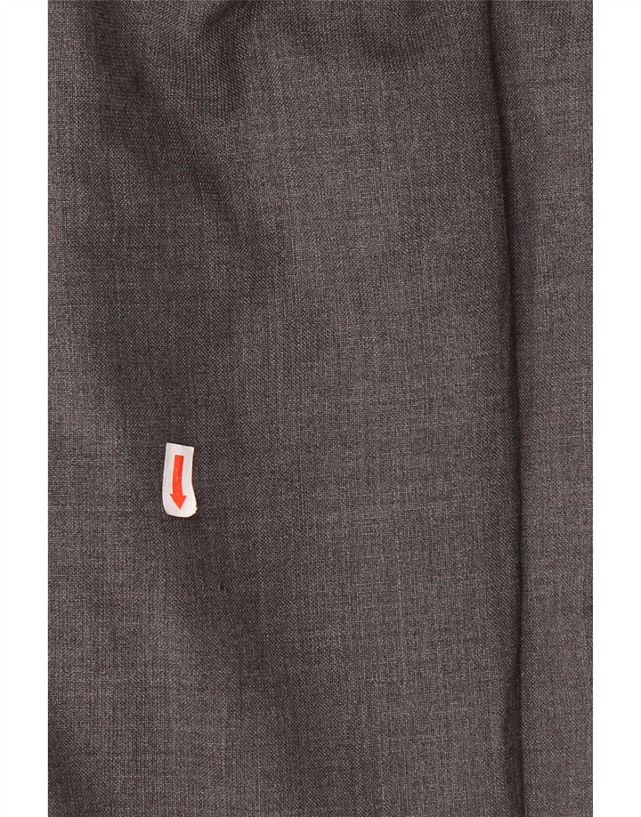 Calça masculina de terno reto AQUASCUTUM W34 L29 cinza