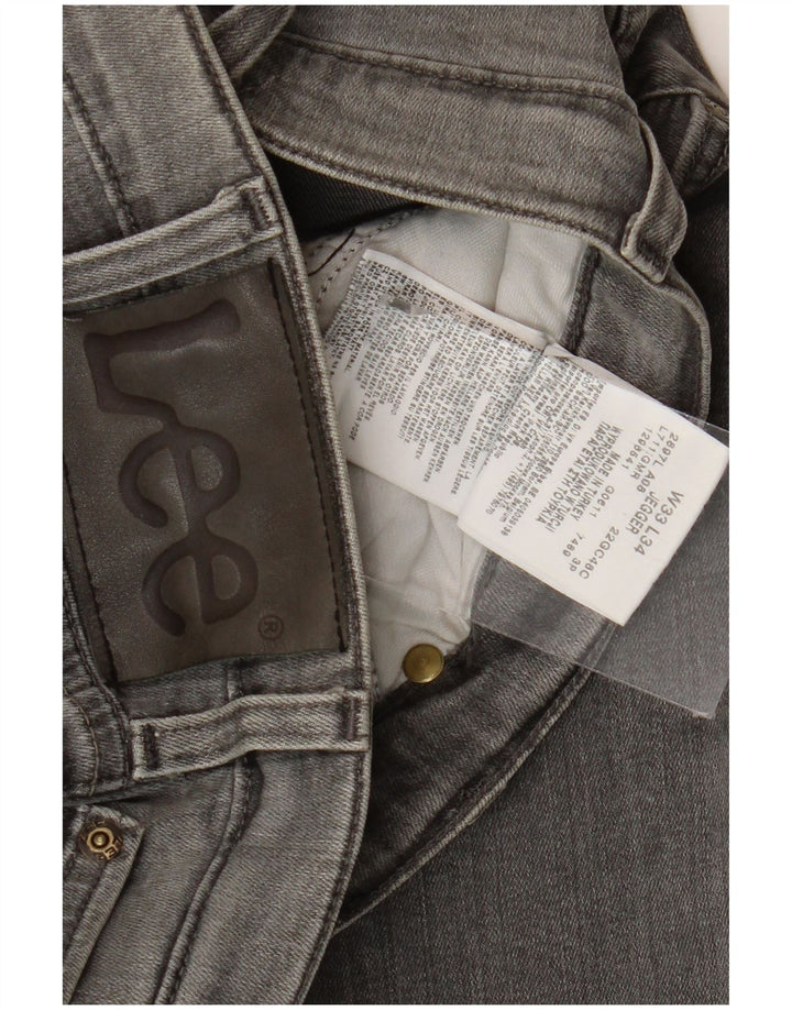 Lee Mens Jegger Straight Jeans W33 L30 Algodão Cinza