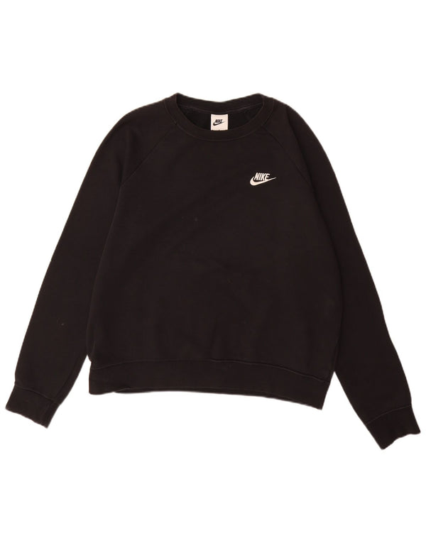 Moletom feminino Nike Jumper UK 14 médio preto algodão