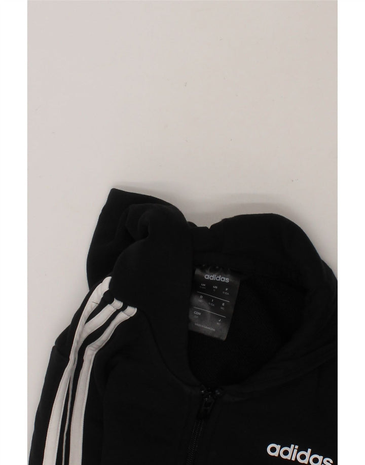 ADIDAS Boys Zip Hoodie Sweater 9-10 Years Black Cotton Vintage Adidas and Second-Hand Adidas from Messina Hembry 