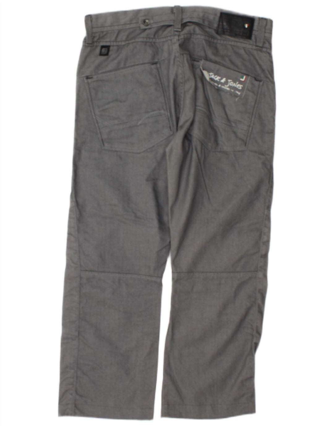 Calça chino reta masculina Jack & Jones W32 L27 cinza