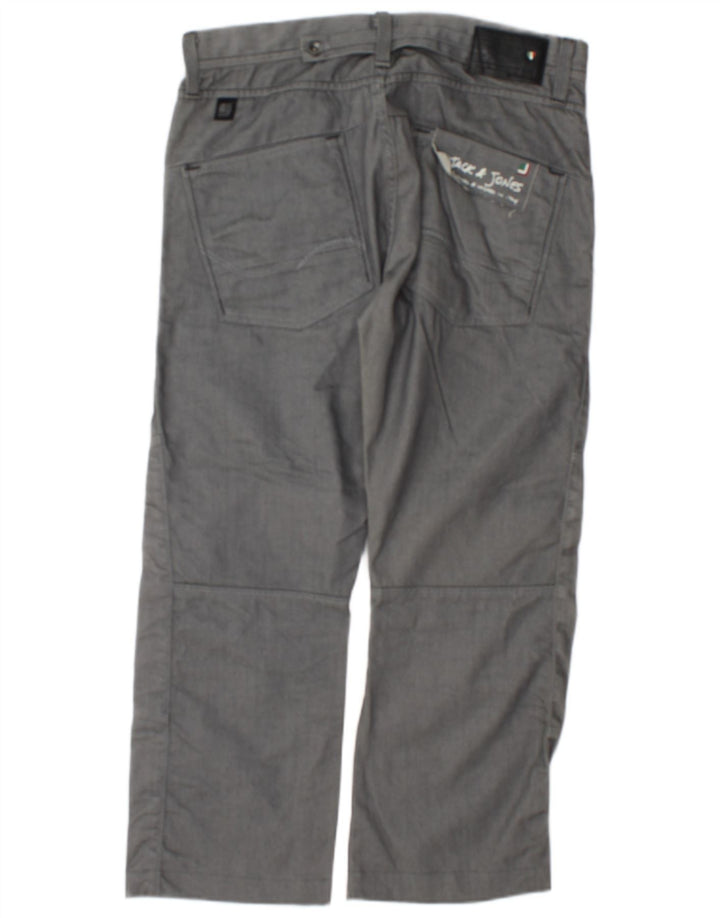 Calça chino reta masculina Jack & Jones W32 L27 cinza