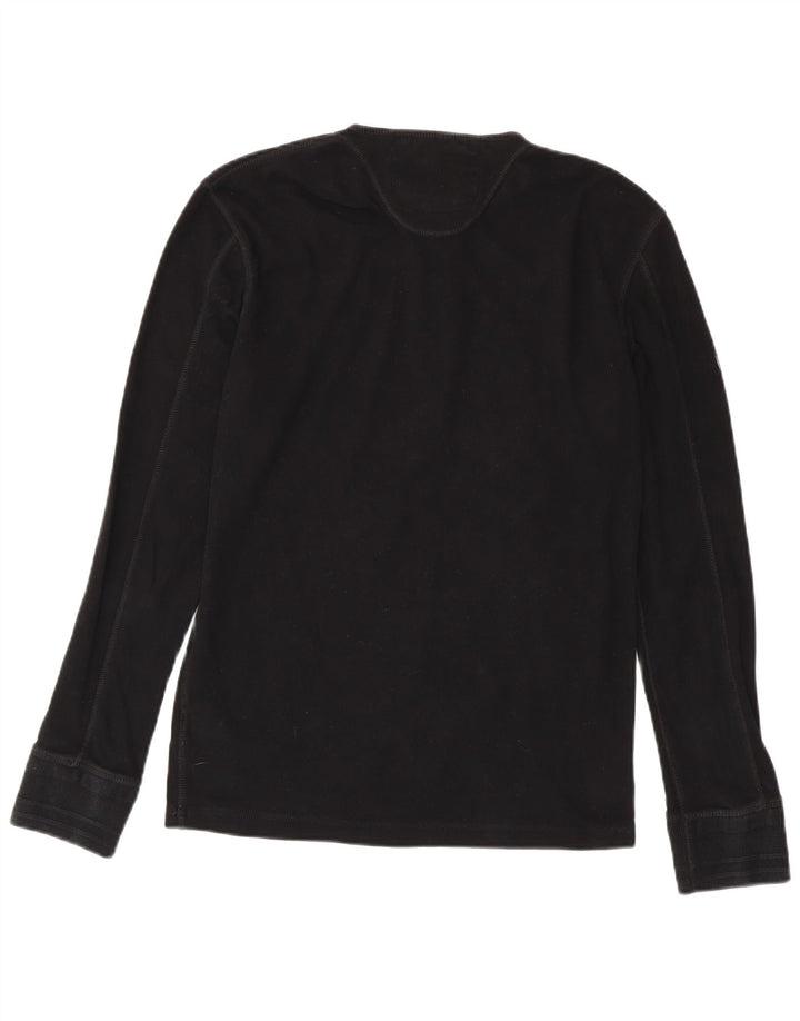 SUPERDRY Mens Heritage Top Manga Longa XL Algodão Preto