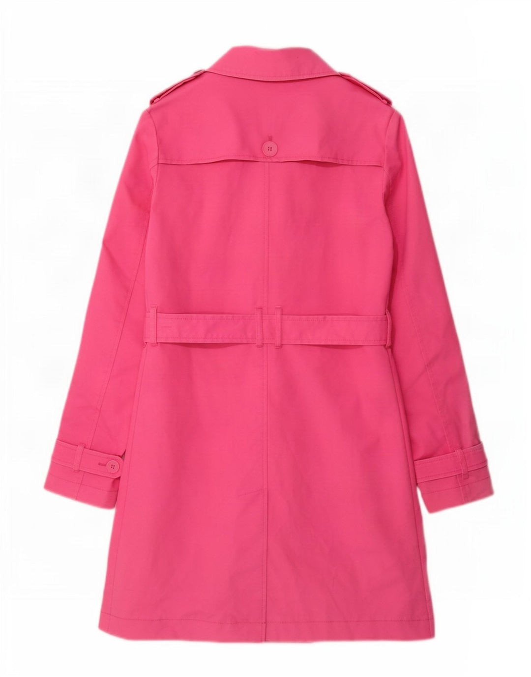 Casaco impermeável feminino Jack Wills Reino Unido 12 algodão rosa médio