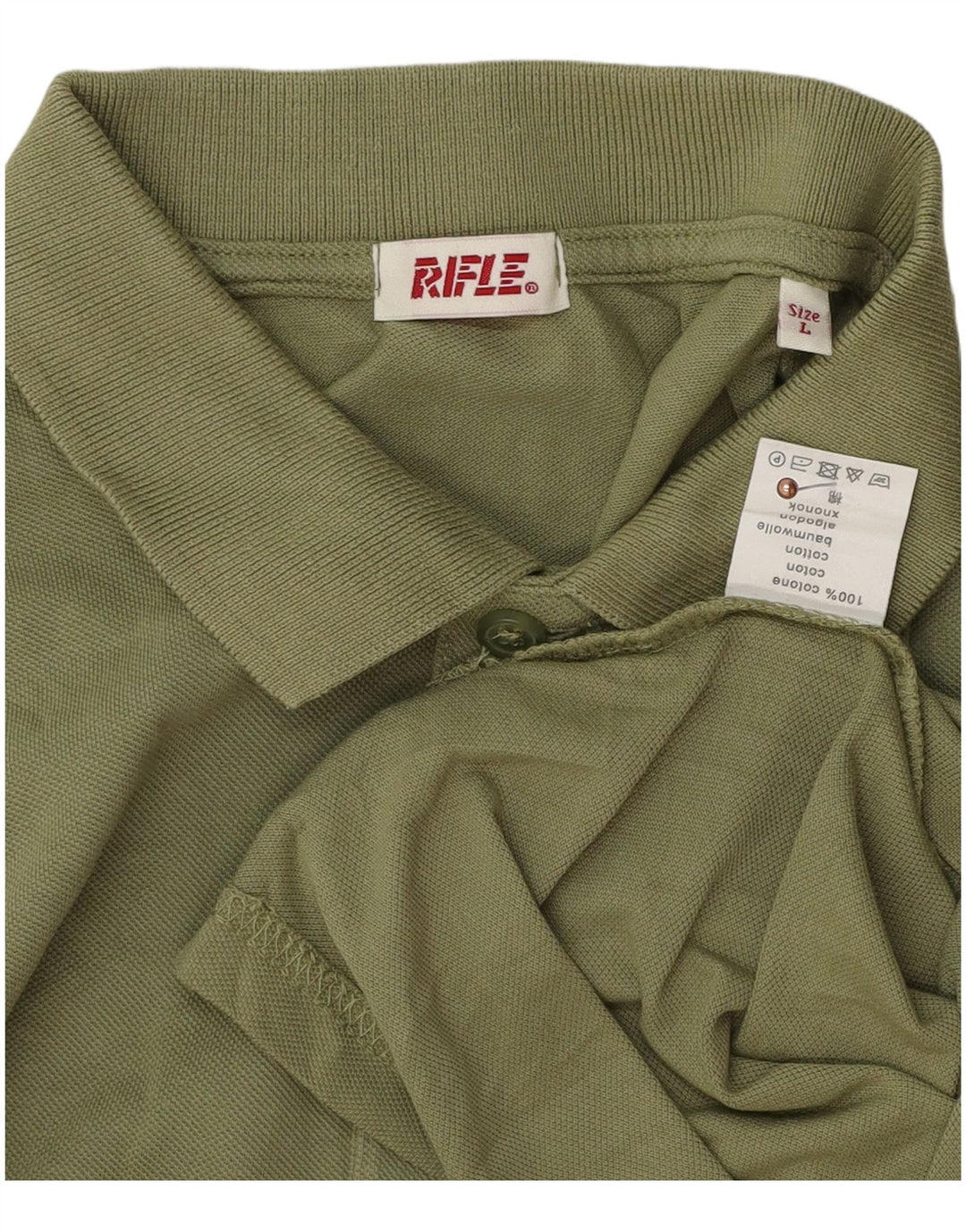 Camisa polo masculina Rifle grande algodão verde