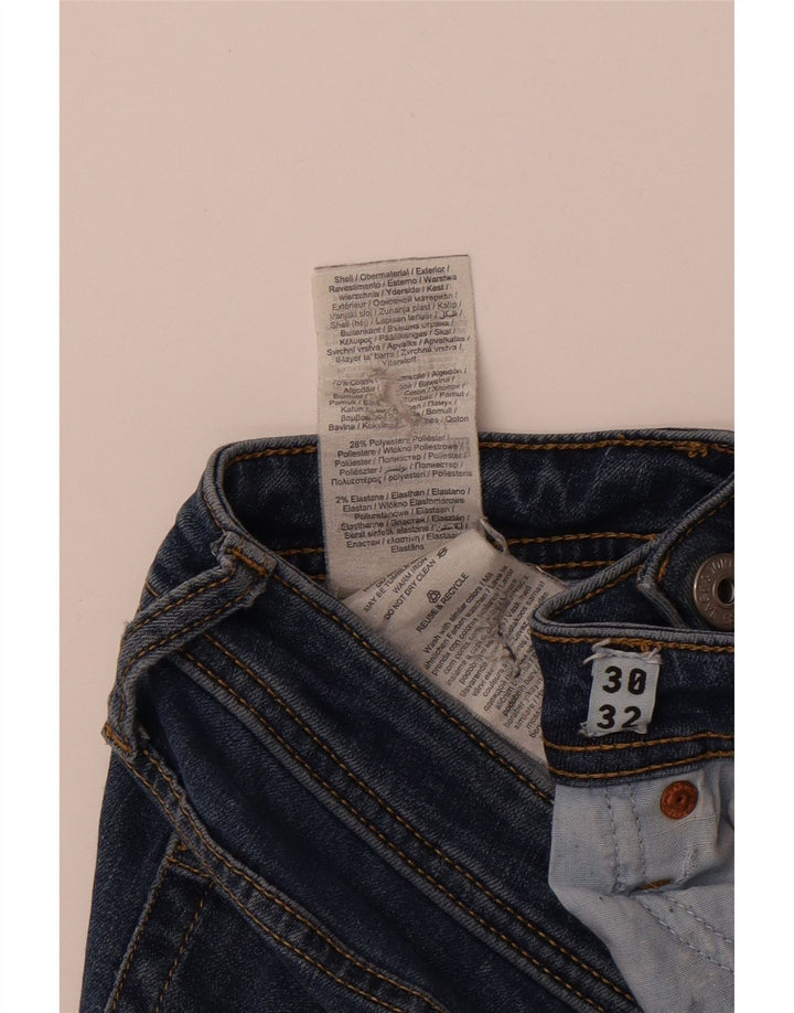 JACK & JONES Mens Liam Skinny Jeans W30 L32 Azul Algodão