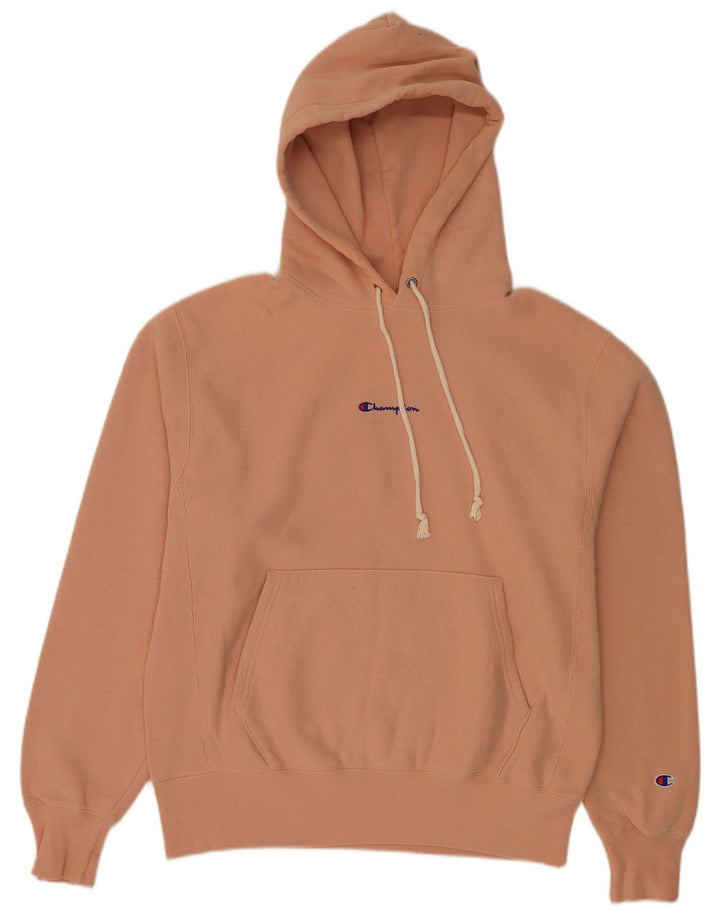 Champion moletom com capuz masculino médio algodão rosa