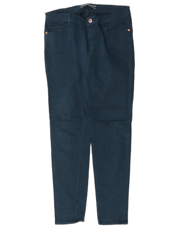 Calça skinny casual feminina Massimo Dutti UE 42 grande W32 L30 azul marinho