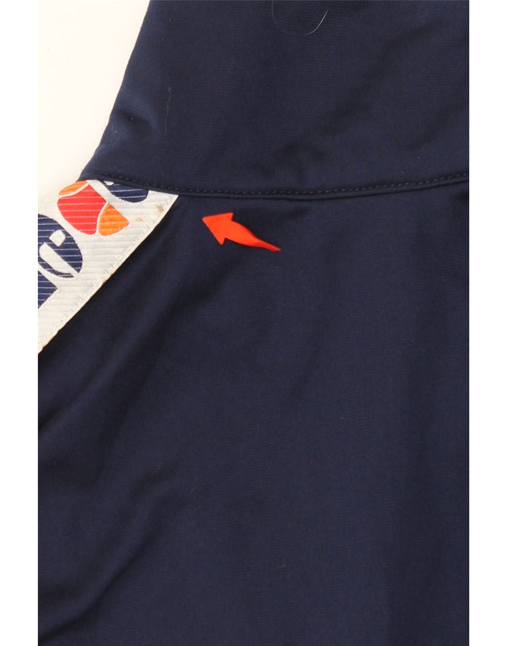 ELLESSE Jaqueta masculina de agasalho gráfico grande poliéster azul marinho