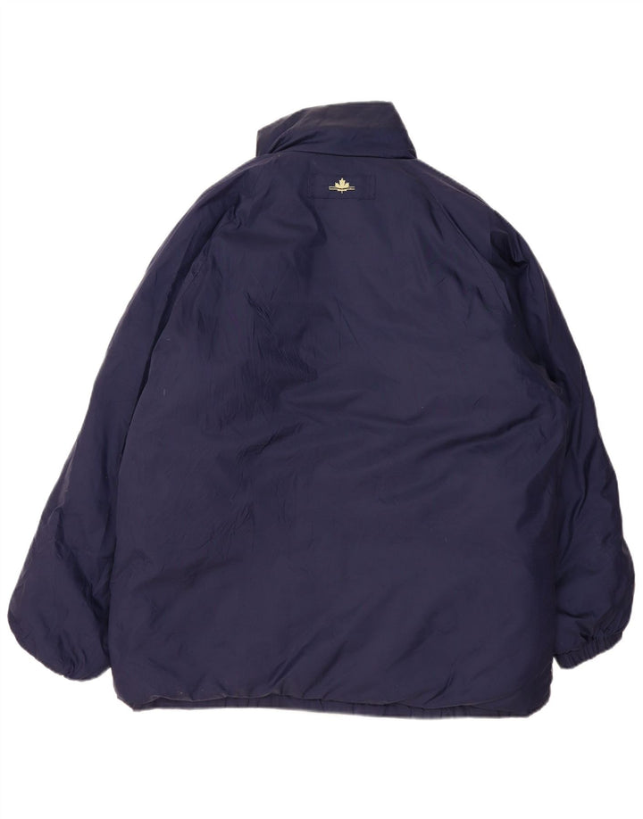 Jaqueta acolchoada masculina vintage reversível com ajuste solto Reino Unido 38 cáqui médio