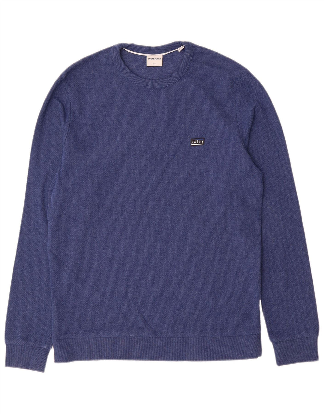 Jack & Jones moletom masculino jumper médio azul algodão