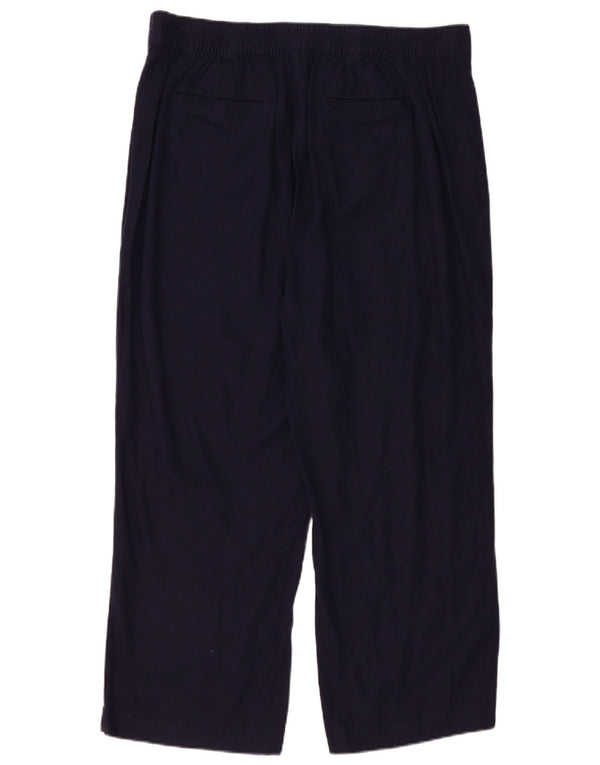 Calça chino reta feminina Marks & Spencer Reino Unido 18 XL W38 L27 azul marinho