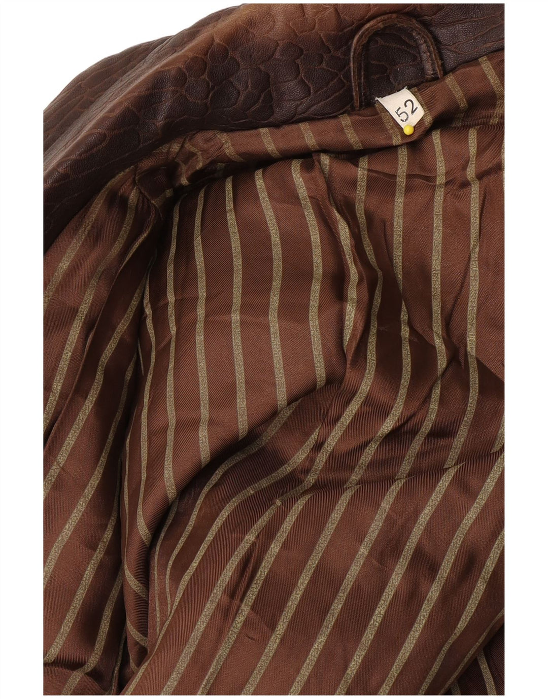 Jaqueta de couro masculina vintage IT 52 XL marrom