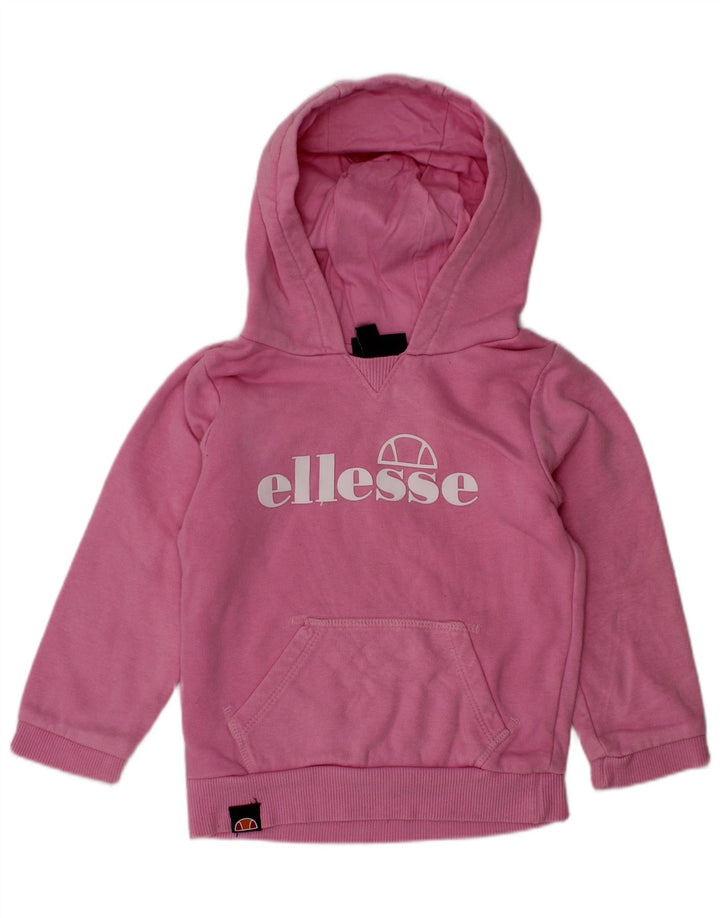 ELLESSE Suéter gráfico com capuz para bebês meninas 18-24 meses algodão rosa