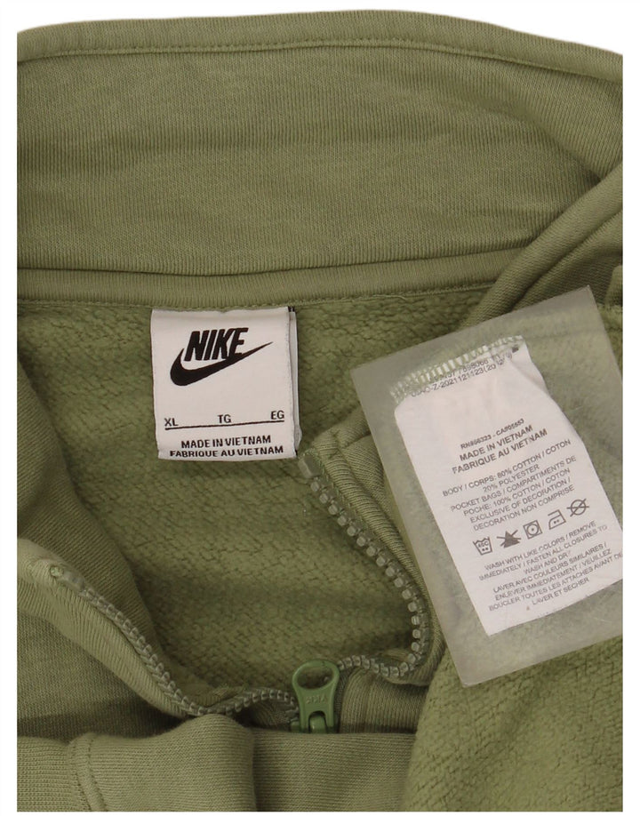 Moletom Nike Masculino com Zíper e Pescoço Jumper XL Verde Algodão