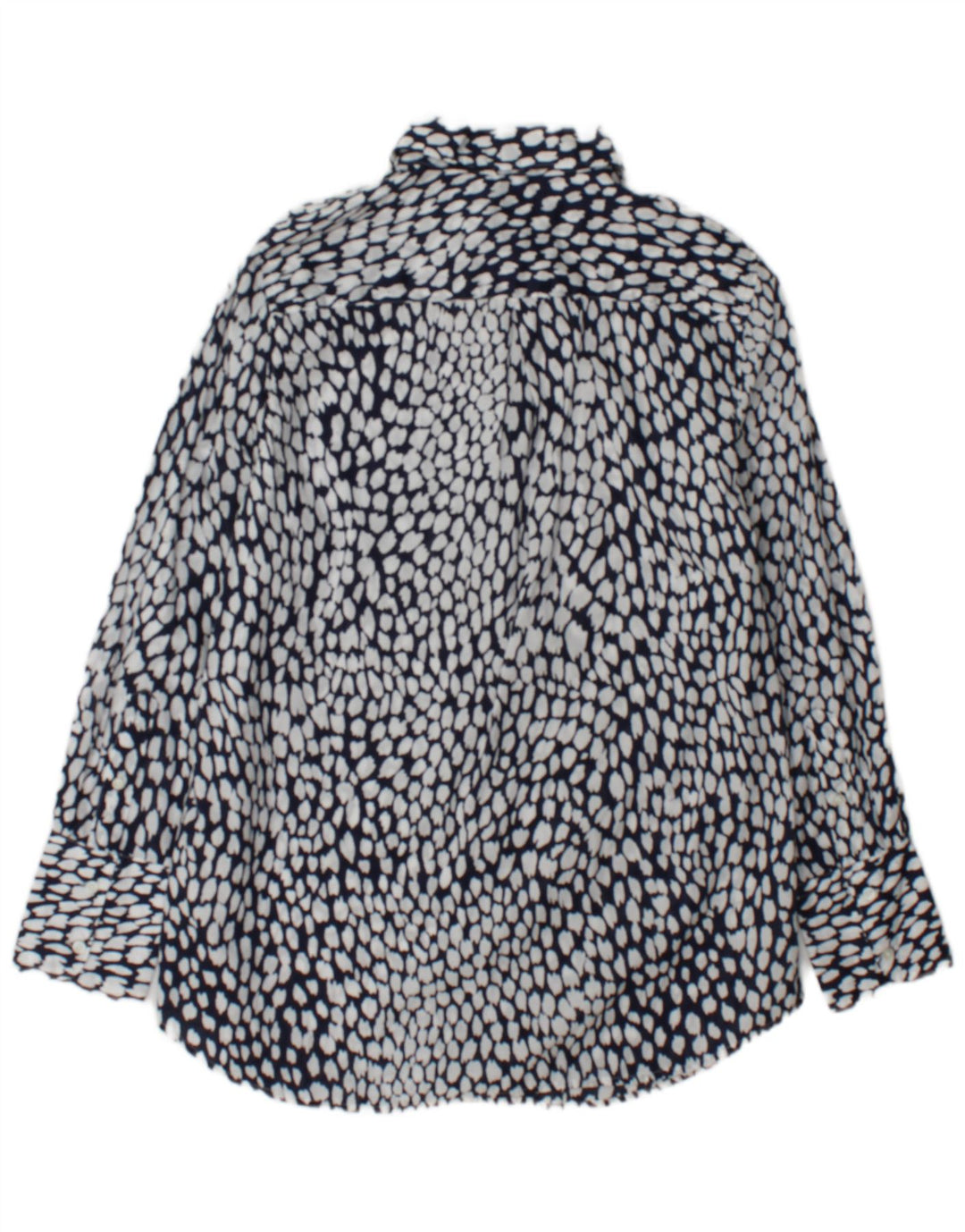 Camisa feminina Marks & Spencer Reino Unido 14 grande algodão manchado branco