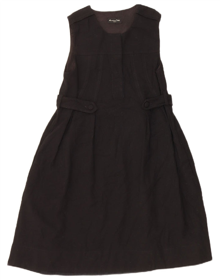 Vestido feminino Massimo Dutti sem mangas evasê UE 38 pequeno lã preta