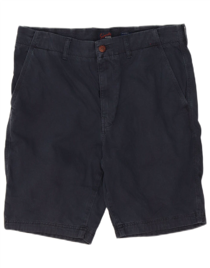 Superdry Mens Chino Shorts W32 Médio Algodão Azul Marinho