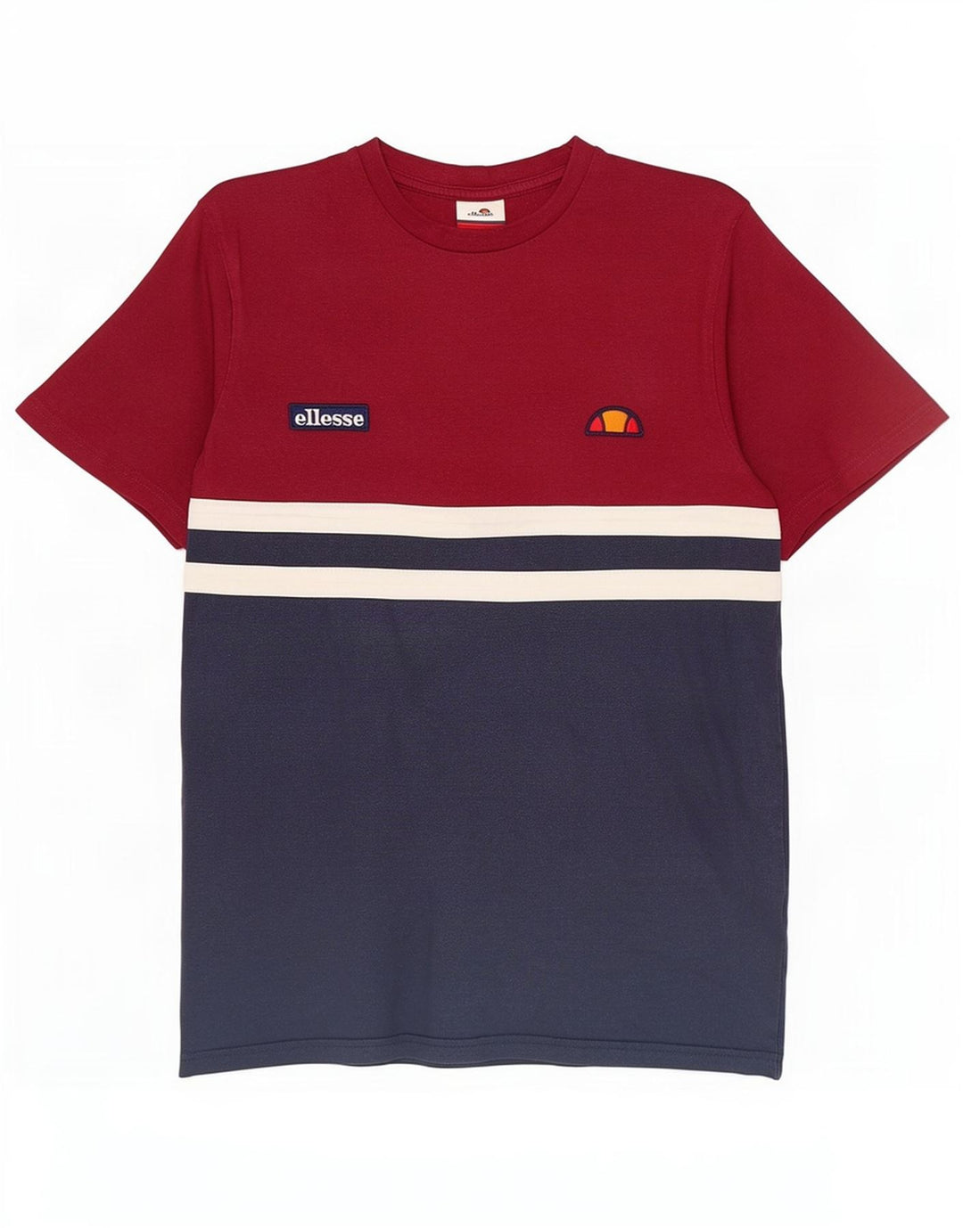 Camiseta masculina Ellesse Top pequeno bloco colorido azul marinho
