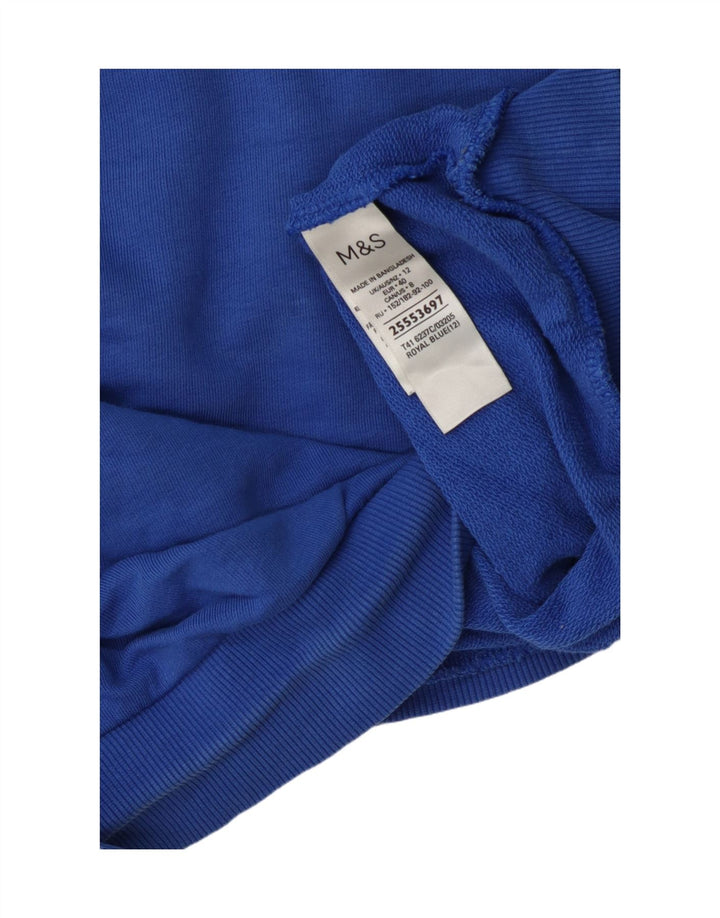 Suéter feminino Marks & Spencer Reino Unido 12 algodão azul médio
